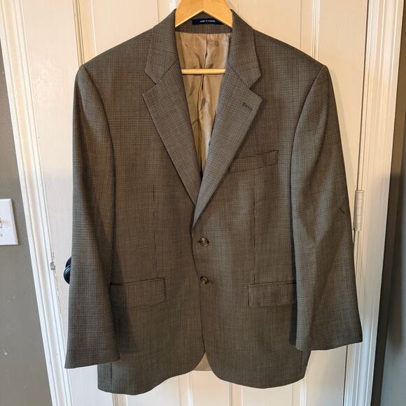 Lauren by Ralph Lauren Other - Vintage Lauren Ralph Lauren Wool Houndstooth Jacket Size 44R, Brown/Black, EUC
